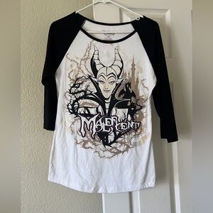 Disney maleficent 3/4 sleeve glow in the dark top